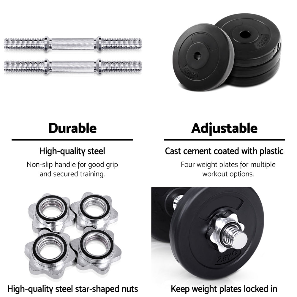 Magnus Dumbbell Weight Set – Black – 15kg