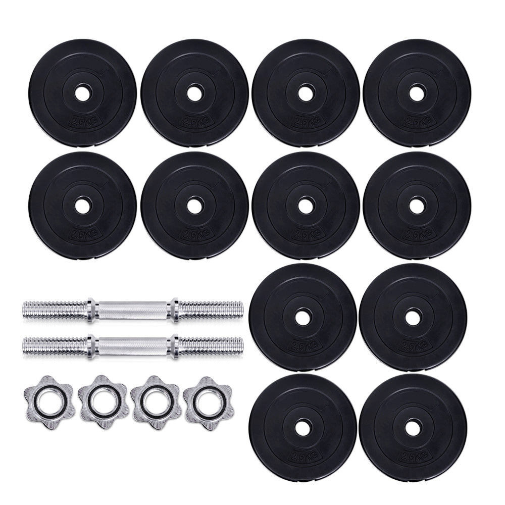 Everfit Dumbbell Weight Set – Black – 35 kg