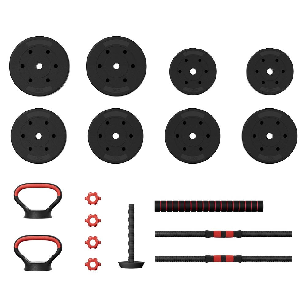 Linden Adjustable Weight Set – Black & Red – 40kg