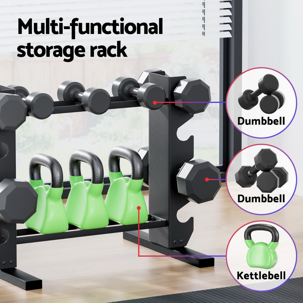 Atlas Dumbbell Storage Rack – Black – 200 kg Capacity
