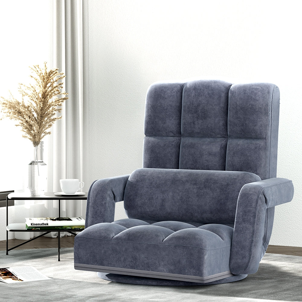 Floor Chair Lounge Sofa Swivel Charcoal