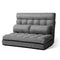 Artiss Lounge Sofa Bed 2-seater Grey Fabric