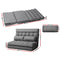 2-seater Fabric Lounge Sofa Bed - Grey