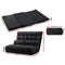 2-seater Suede Lounge Sofa Bed  - Charcoal