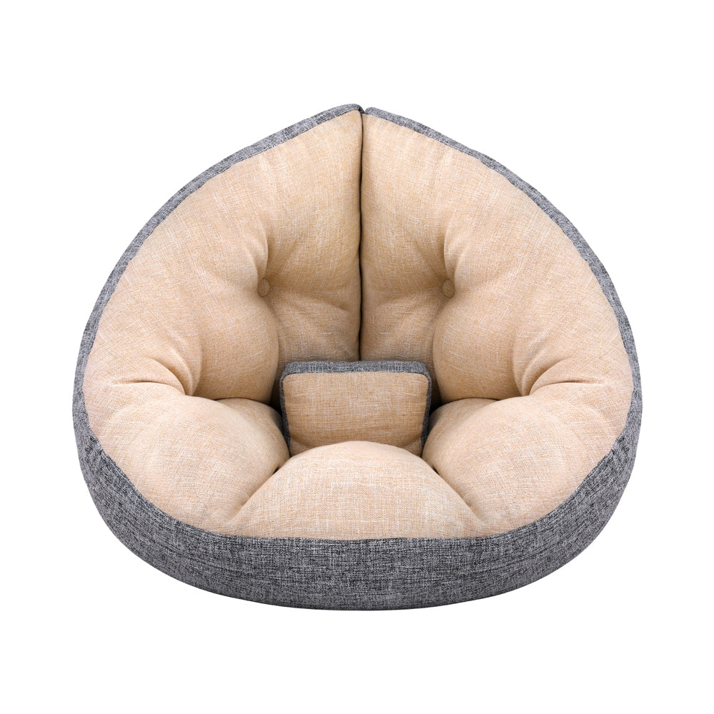 Kyoto Foldable Floor Lounge Sofa Bed – Beige – 180 cm