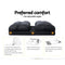 2-seater Suede Lounge Sofa Bed - Charcoal