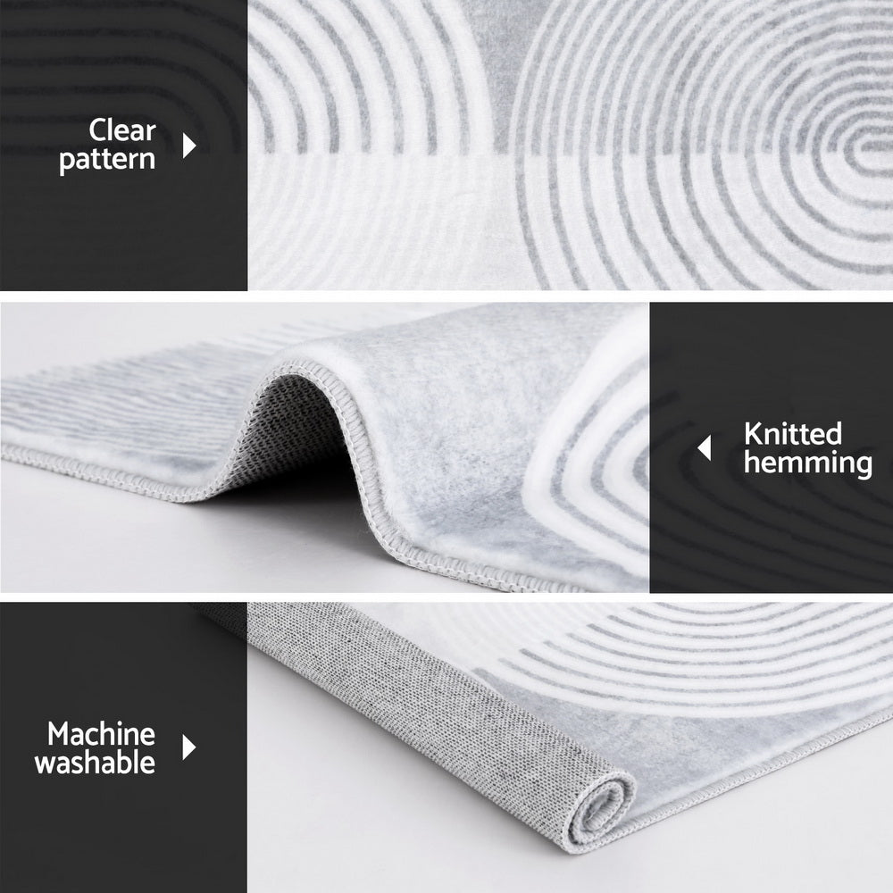 Ember Plush Area Rug – White – 120 × 160 cm