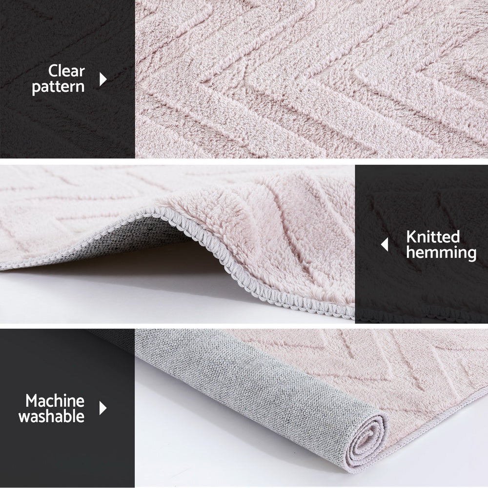 Rumi Plush Area Rug – Grey – 120 × 160 cm