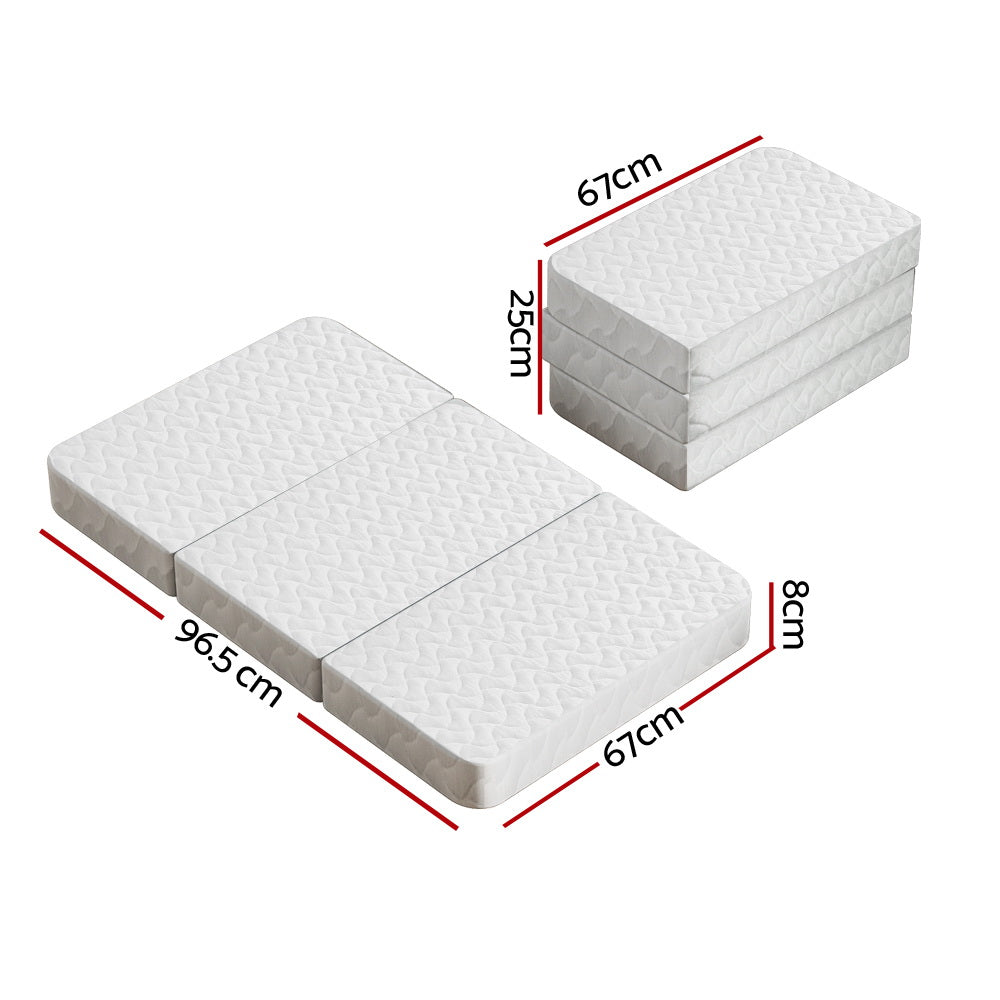 Telson Memory Foam Travel Mattress – White – Kids