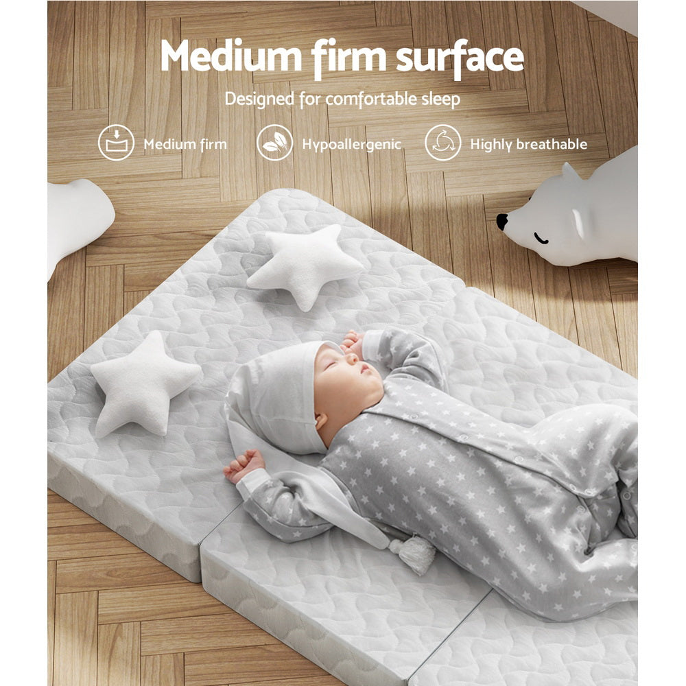 Telson Memory Foam Travel Mattress – White – Kids