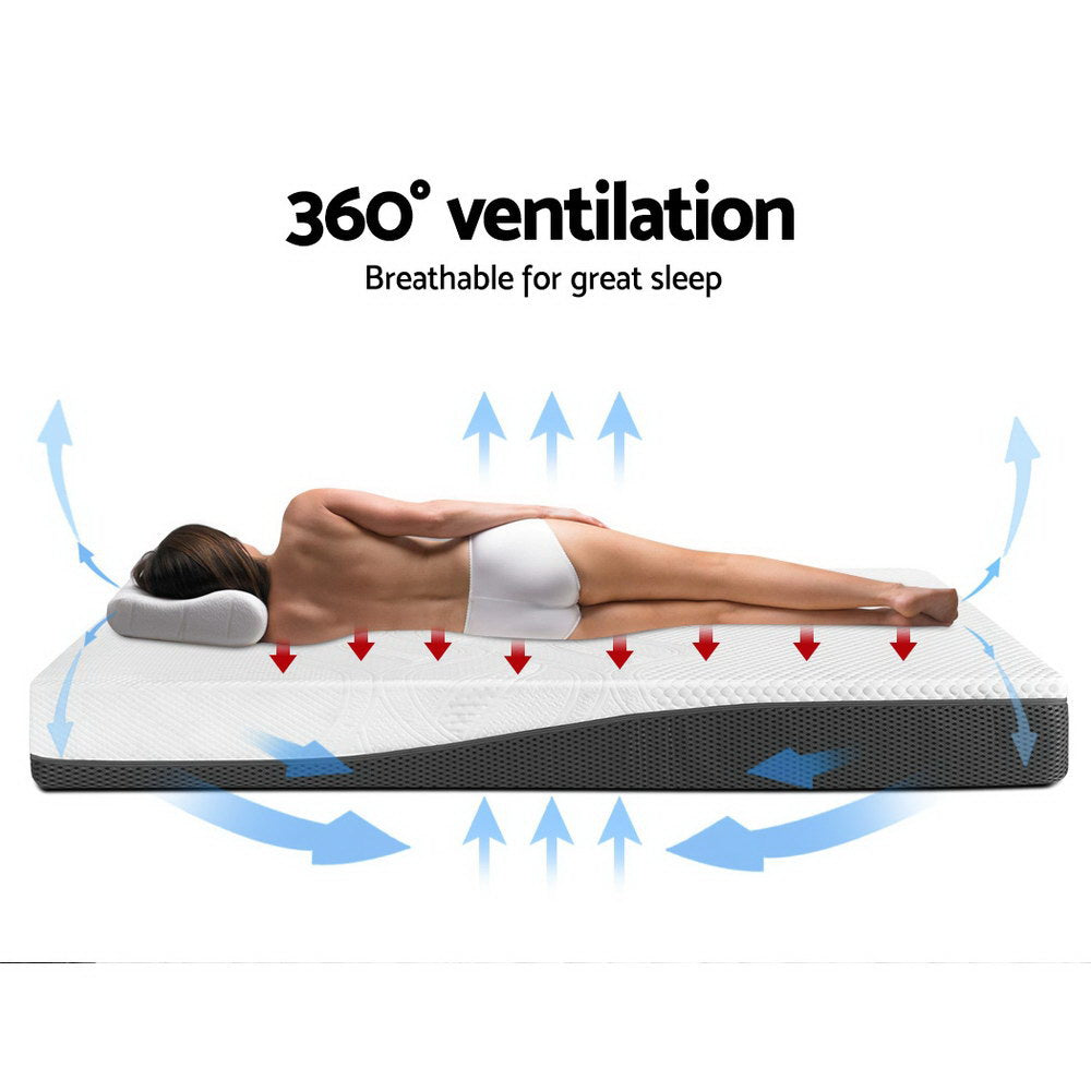 Breathe Gel Foam Mattress – White – Kids