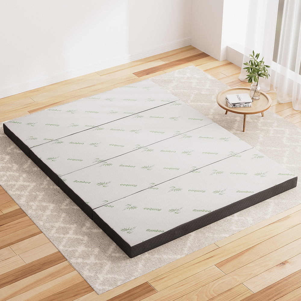 Foldable Mattress Folding Foam Bamboo – Queen
