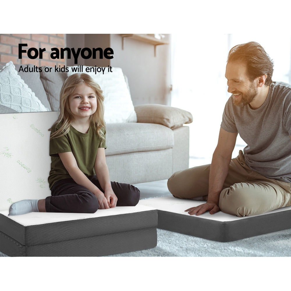 Serene Folding Memory Foam Mattress – Black – Kids