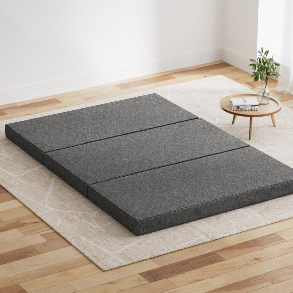 Foldable Mattress Folding Foam Grey – Double
