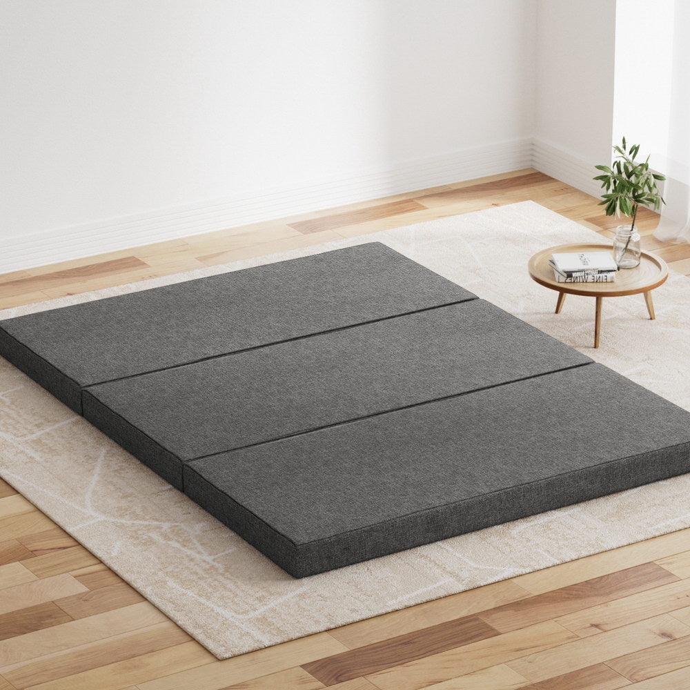 Foldable Mattress Folding Foam Grey – Queen