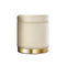 Round Velvet Storage Ottoman – Cream