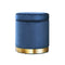 Round Velvet Storage Ottoman – Navy