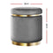 Round Velvet Foot Stool – Charcoal