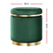 Round Velvet Foot Stool – Green