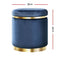 Round Velvet Foot Stool – Navy