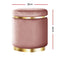 Round Velvet Foot Stool – Pink