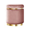 Round Velvet Foot Stool – Pink