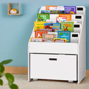 Atlas 4 Tiers Kids Bookshelf Storage Organiser Children Bookcase Drawers Display