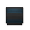 LED Bedside Table with 2 Shelves – Black