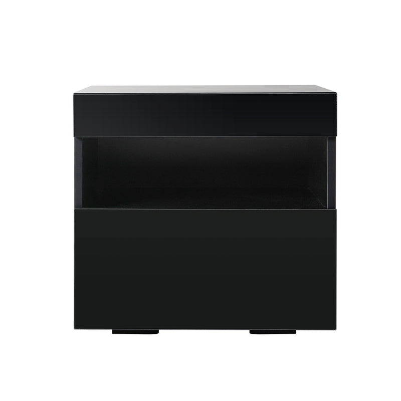 LED Bedside Table – Black