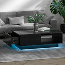 Coffee Table Led Lights Black
