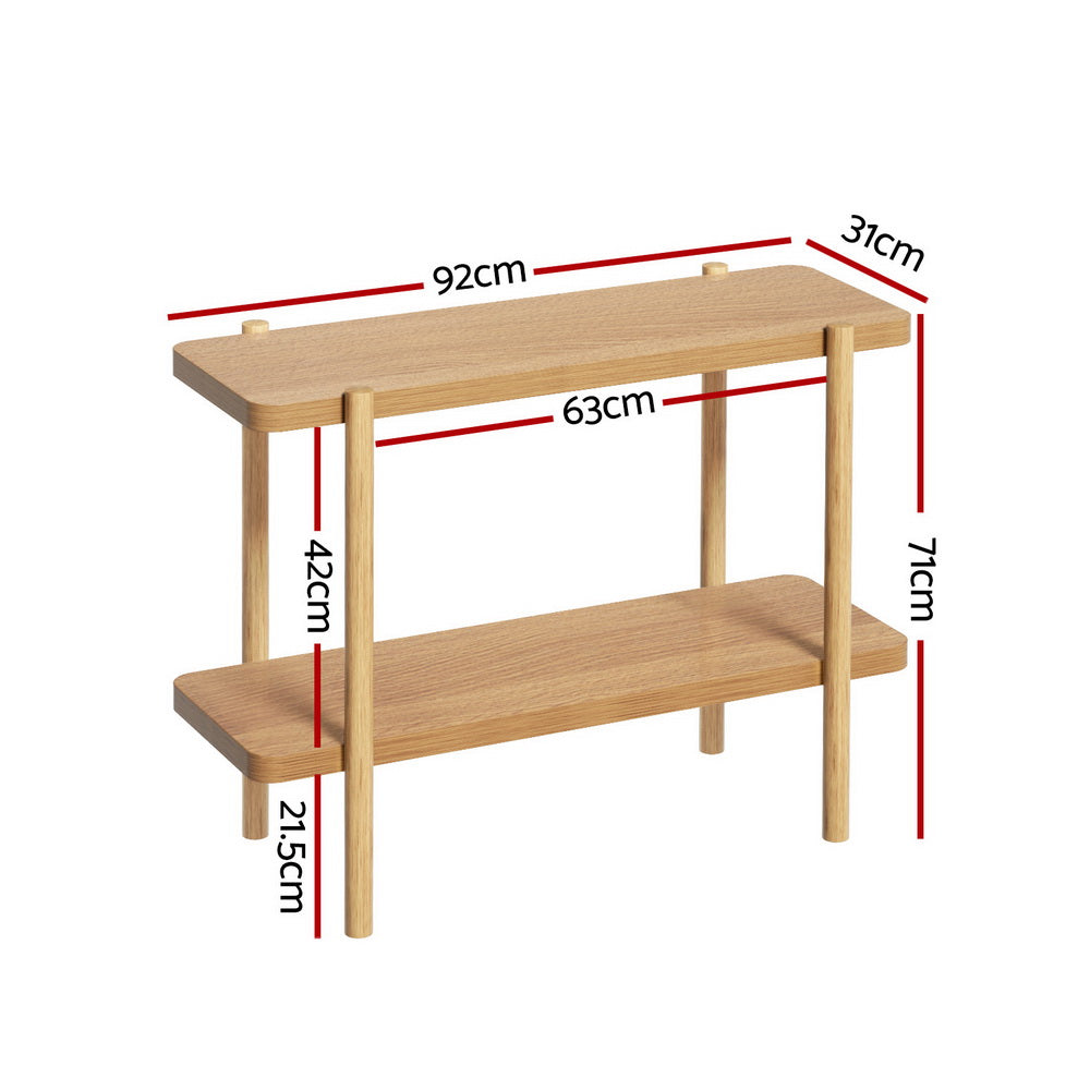 Sera 2-Tier Console Table – Pine – 92 cm