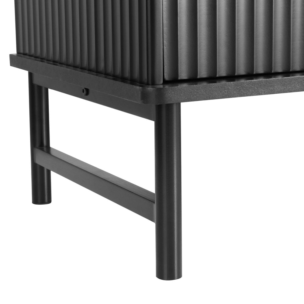 Zara TV Entertainment Unit – White & Black – 140 cm