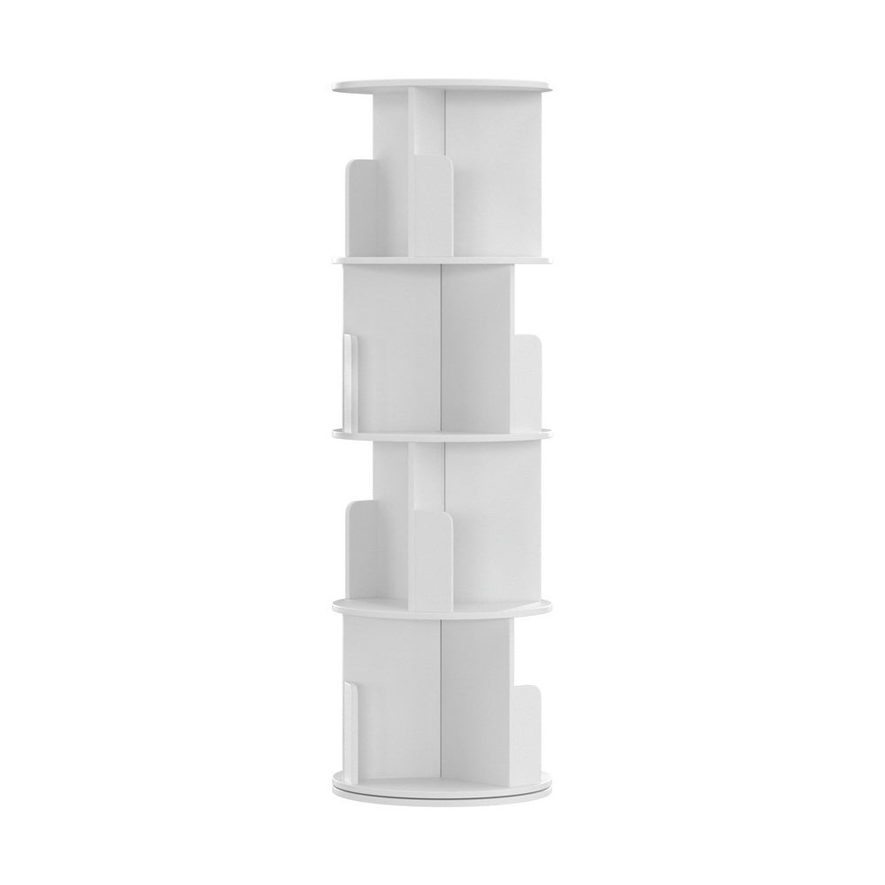 Edie 4-Tier Rotating Display Shelf – White – 130 cm