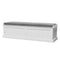 Blanket Storage Ottoman – 140cm Fluted Grey