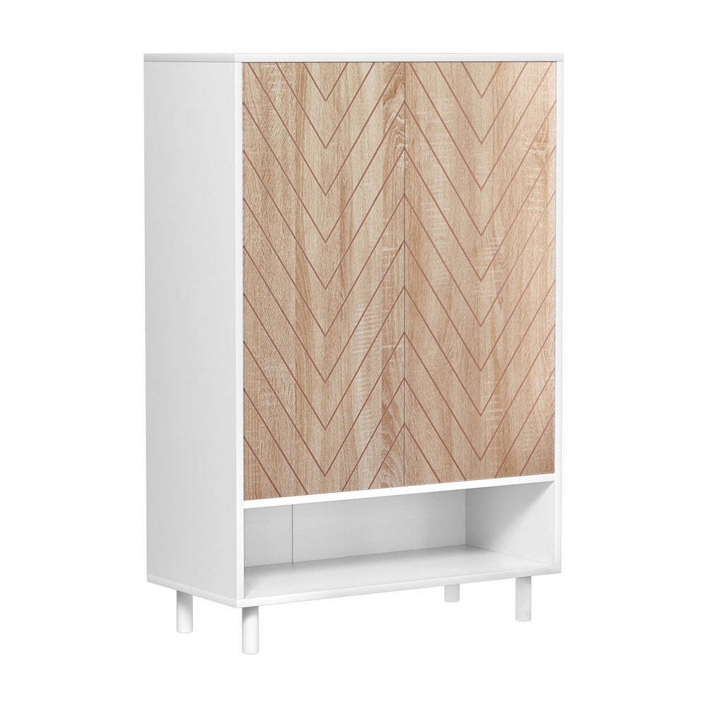 Hudson Shoe Rack Cabinet – White – 24 Pairs