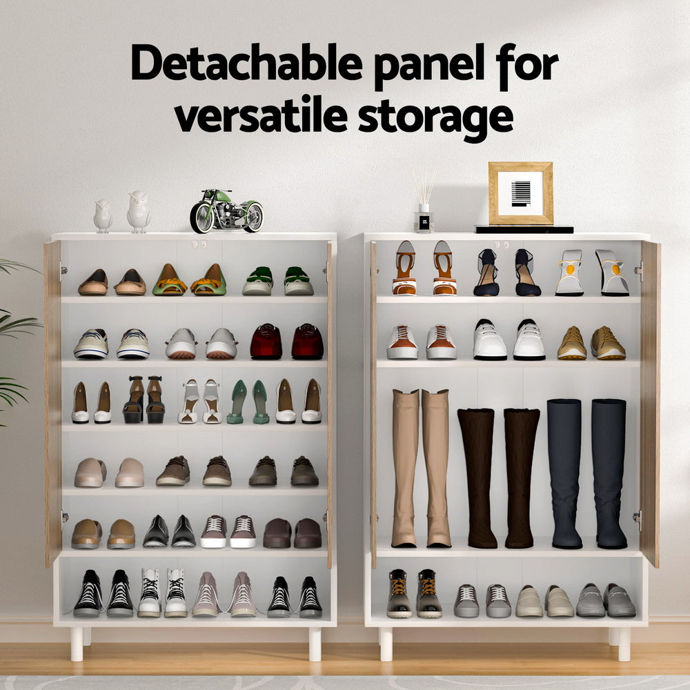 Hudson Shoe Rack Cabinet – White – 24 Pairs