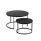Nesting Coffee Tables – Set of 2, Marble Effect