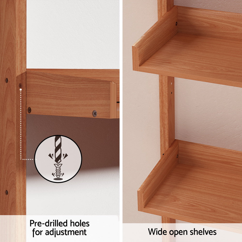 Capiz Floating Shelf – Oak – 5 Tiers