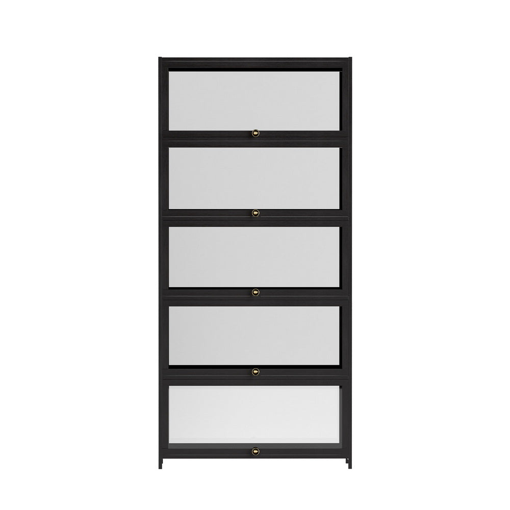 Rowan 5-Tier Display Cabinet – Black – 78 cm
