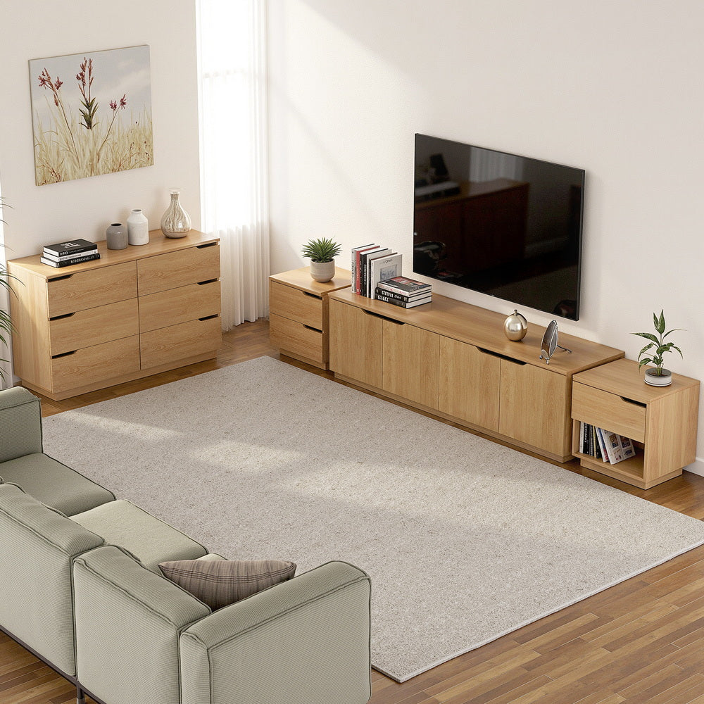 Keller Bedside Table – Pine – 2 Drawers