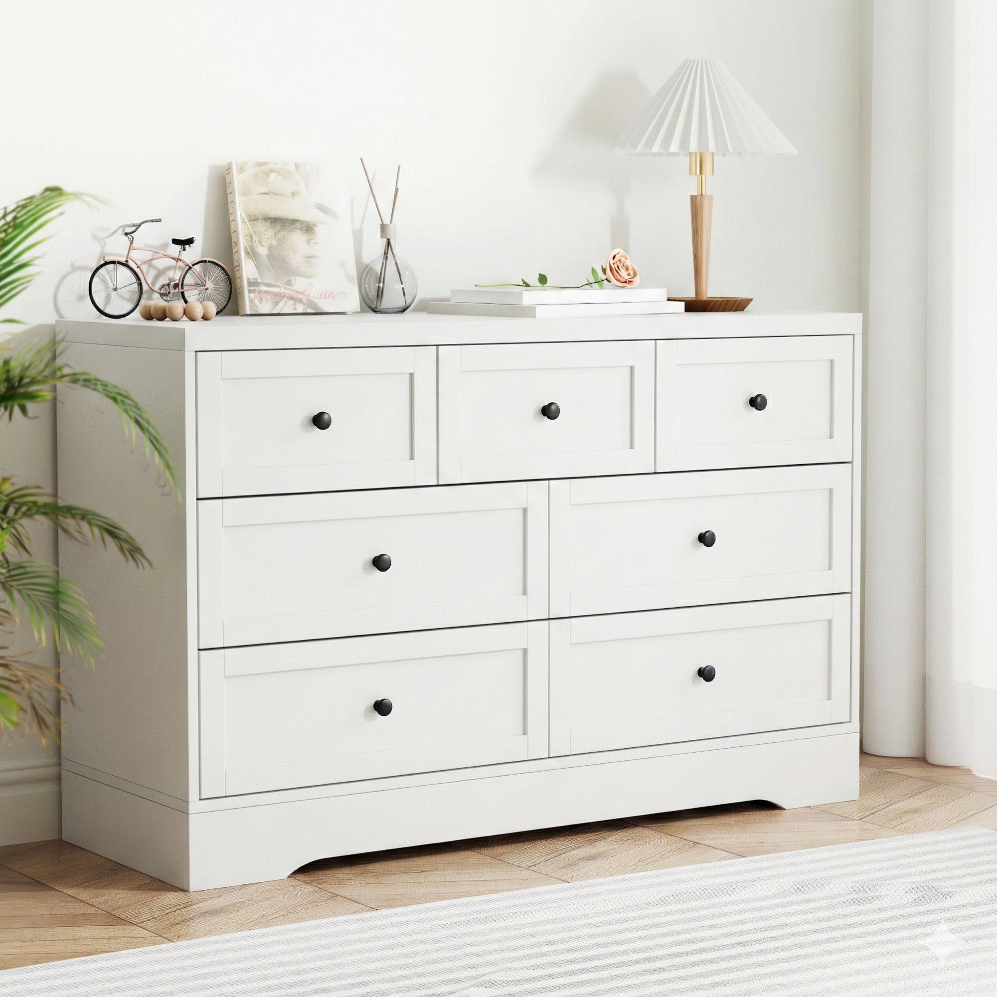 Arlo 7 Chest of Drawers Dresser Table White