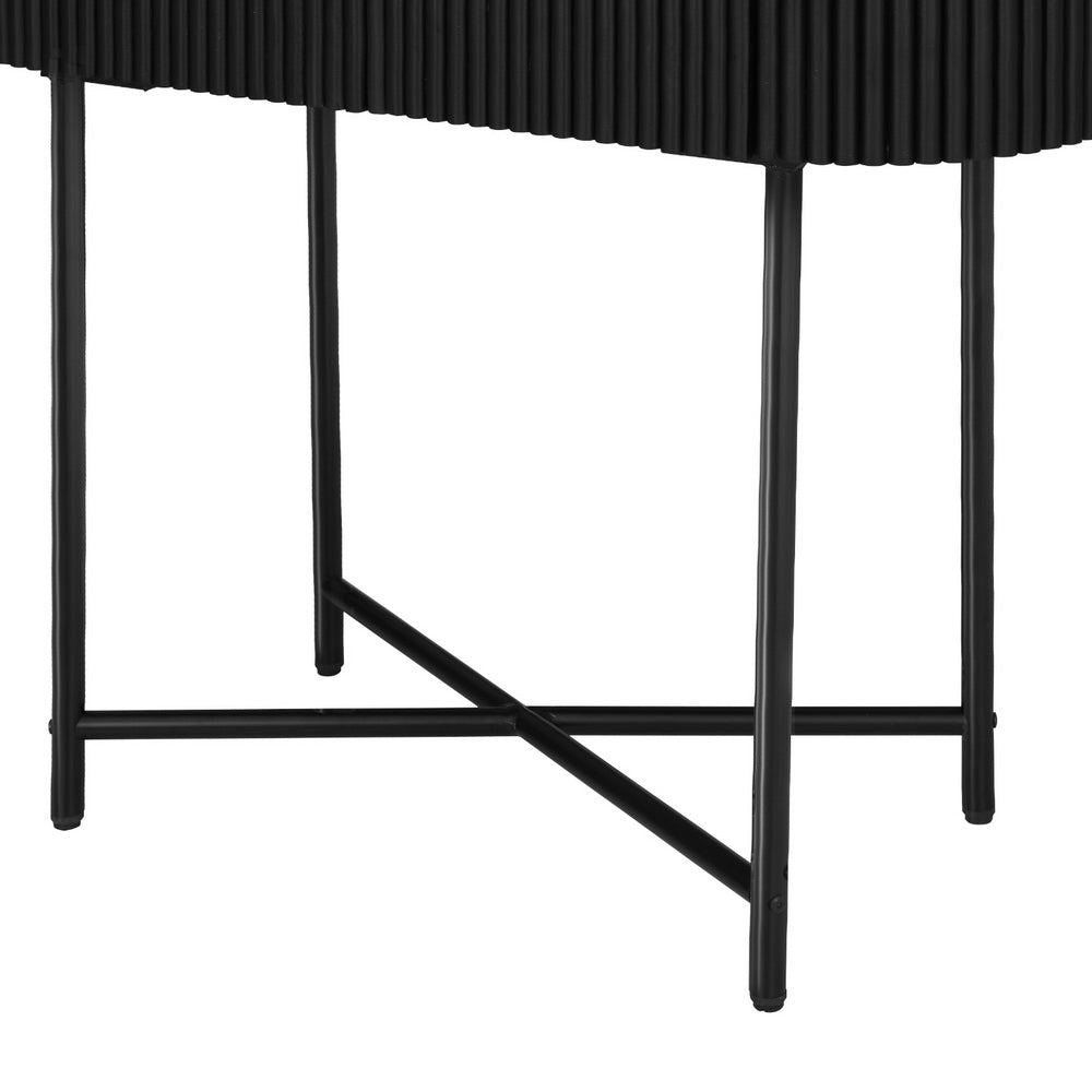 Romeo Console Table with 2 Drawers – White & Black – 100 cm