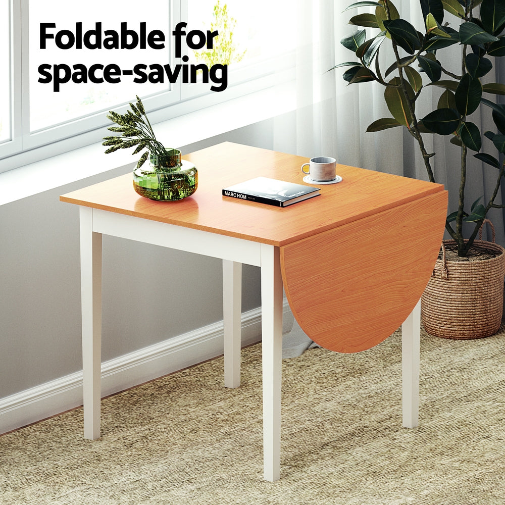 Cove Extendable Dining Table – Pine & White – 1.1m