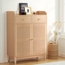 Shoe Rack Cabinet 4 - Tier 16 Pairs Pine