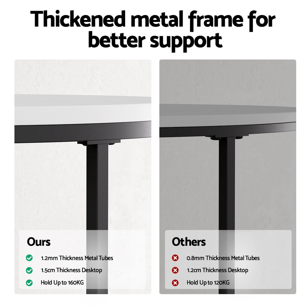 Serano Nesting Coffee Tables – Marble Effect – Set of 2