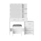 Dressing Table Set with 10 LED Bulbs – White