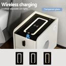 Smart Bedside Table with Wireless Charging – AIDA White