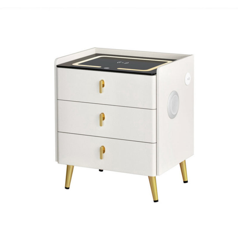 Bedside Table – Wireless Charging, White