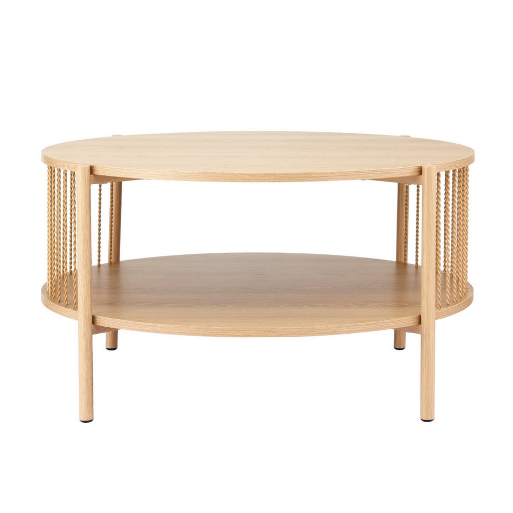 Marlton Round Coffee Table – Pine – Medium