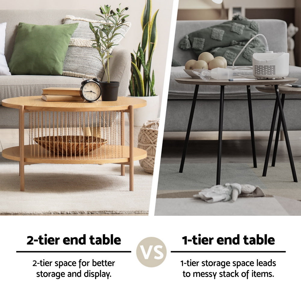Marlton Round Coffee Table – Pine – Medium